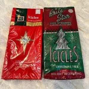 NEW Vintage Bright Star Silver Icicles Tinsel Christmas Made in Philadelphia USA